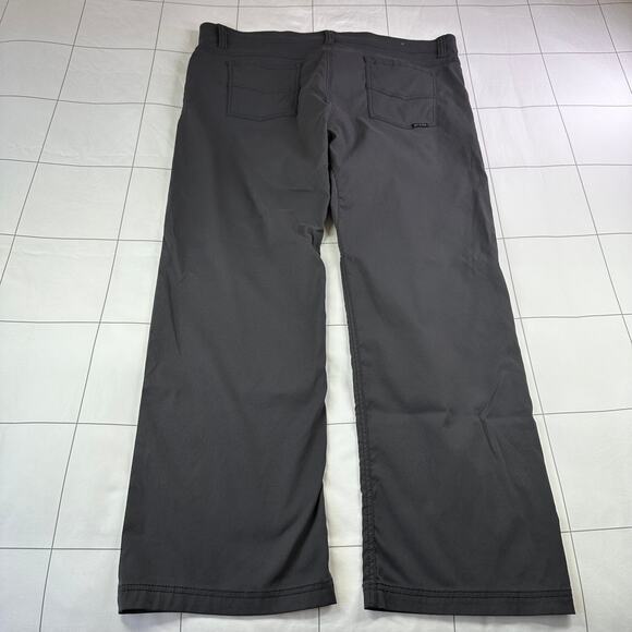 Prana Pants Mens 40x30 Slim Fit Gray Brion Nylon Blend Hiking Outdoor Gorpcore - Picture 2 of 11